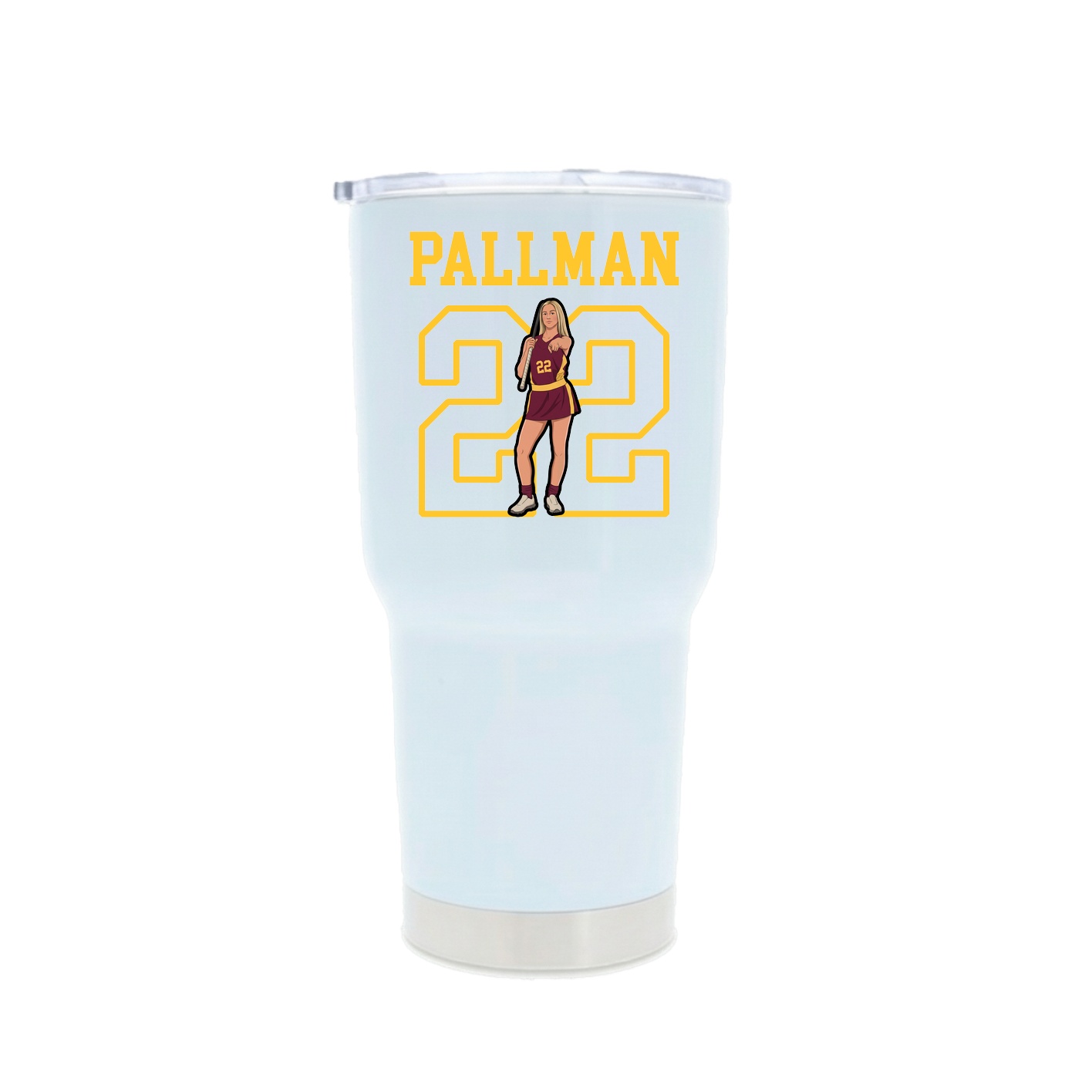 30oz Stainless Steel Tumbler — Shirsey in White