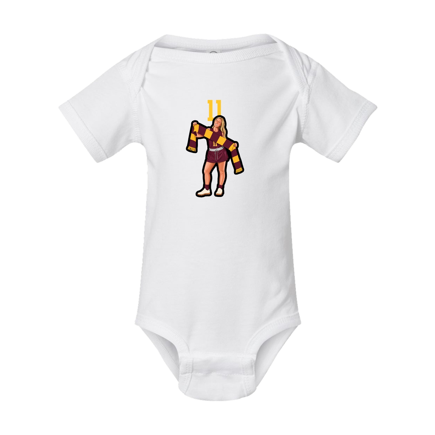 Baby Onesie — Number Top in White