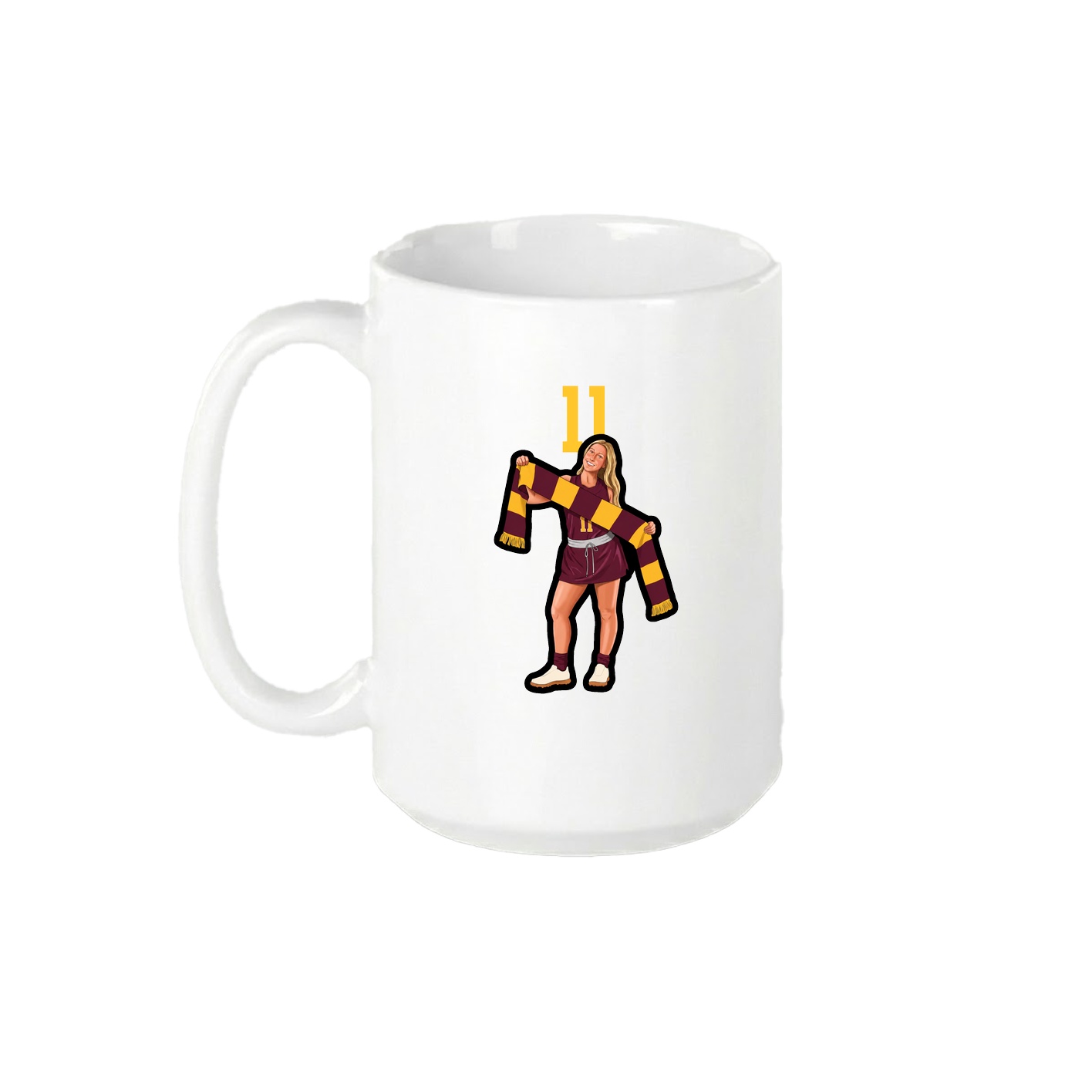 15oz Coffee Mug — Number Top in White