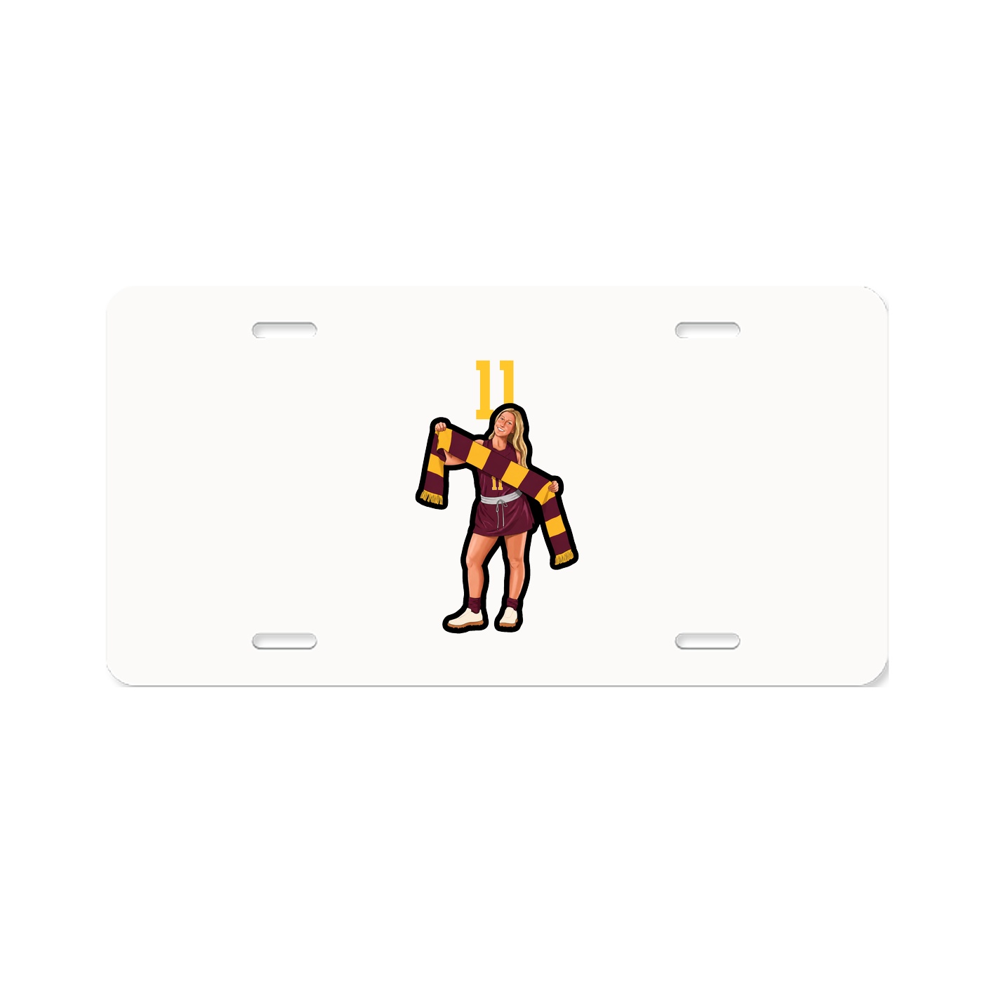 License Plate — Number Top in Classic