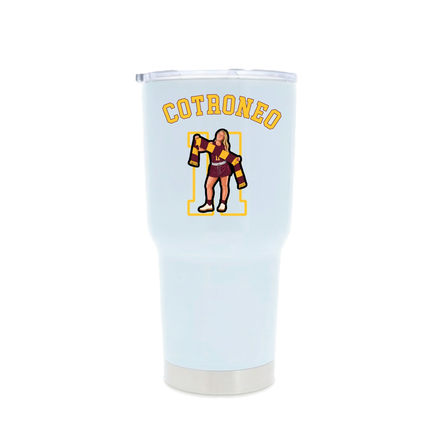 30oz Stainless Steel Tumbler — Shirsey Arch in White