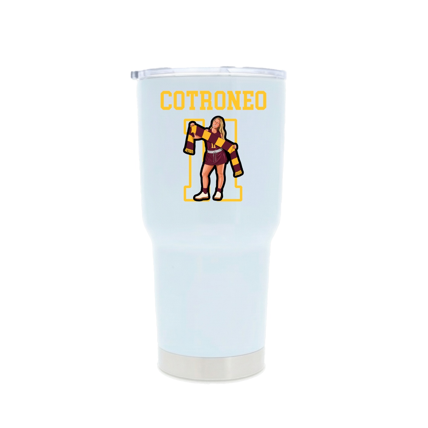 30oz Stainless Steel Tumbler — Shirsey in White