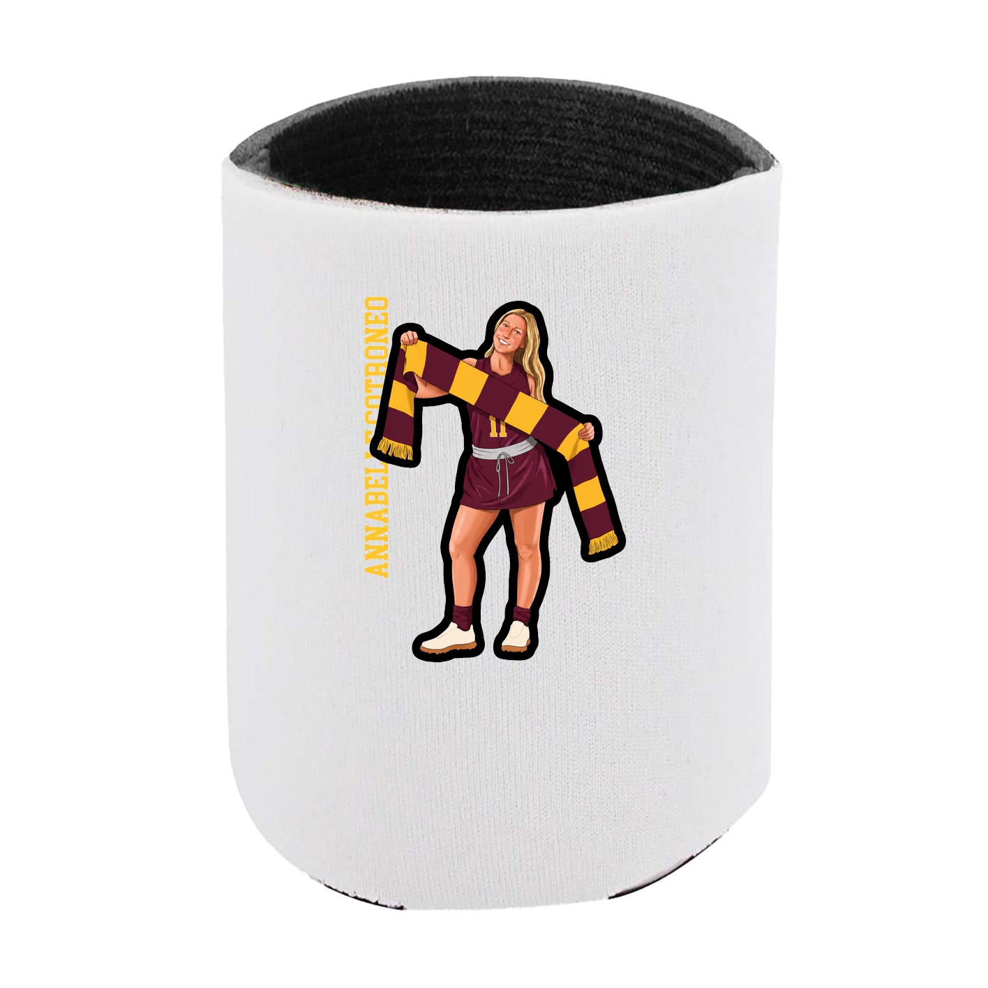 Can Holder — Name Vertical in White