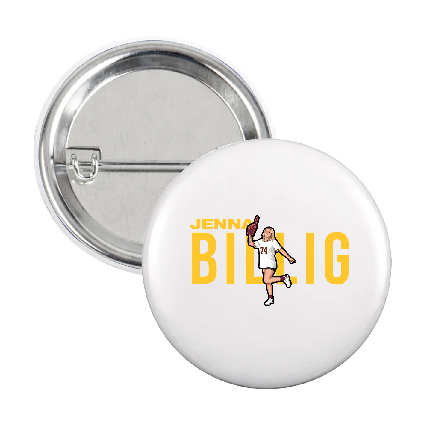 Game Day Button — Player Name in White