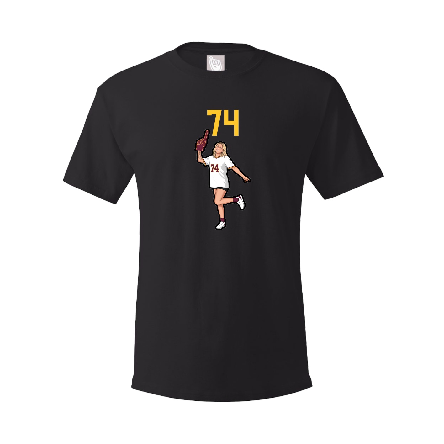 Youth Tee — Number Top in Black