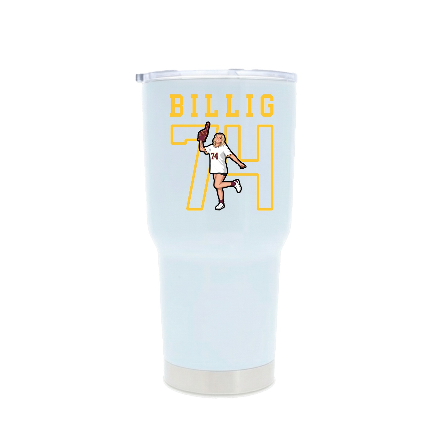 30oz Stainless Steel Tumbler — Shirsey in White