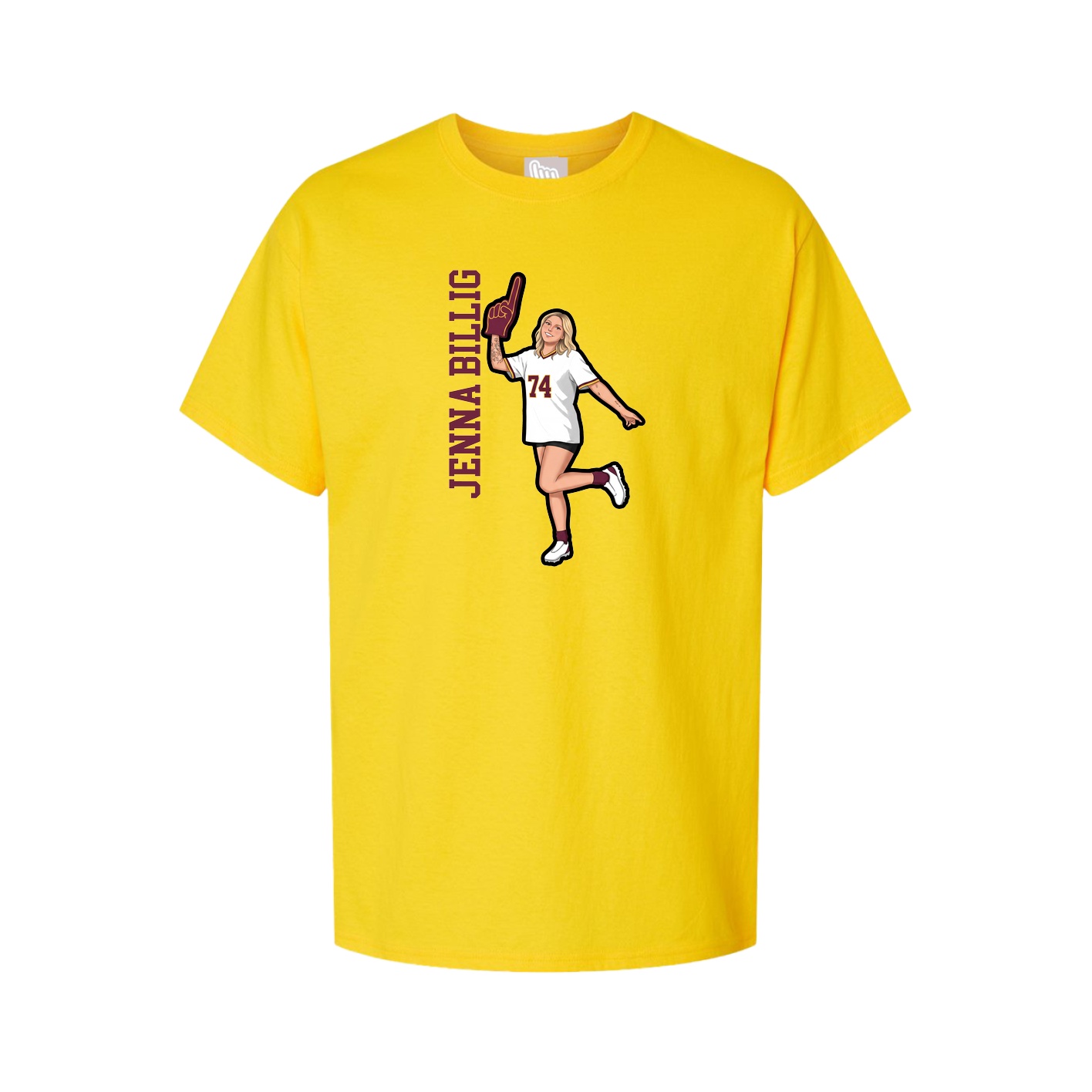 Youth Tee — Name Vertical in Gold