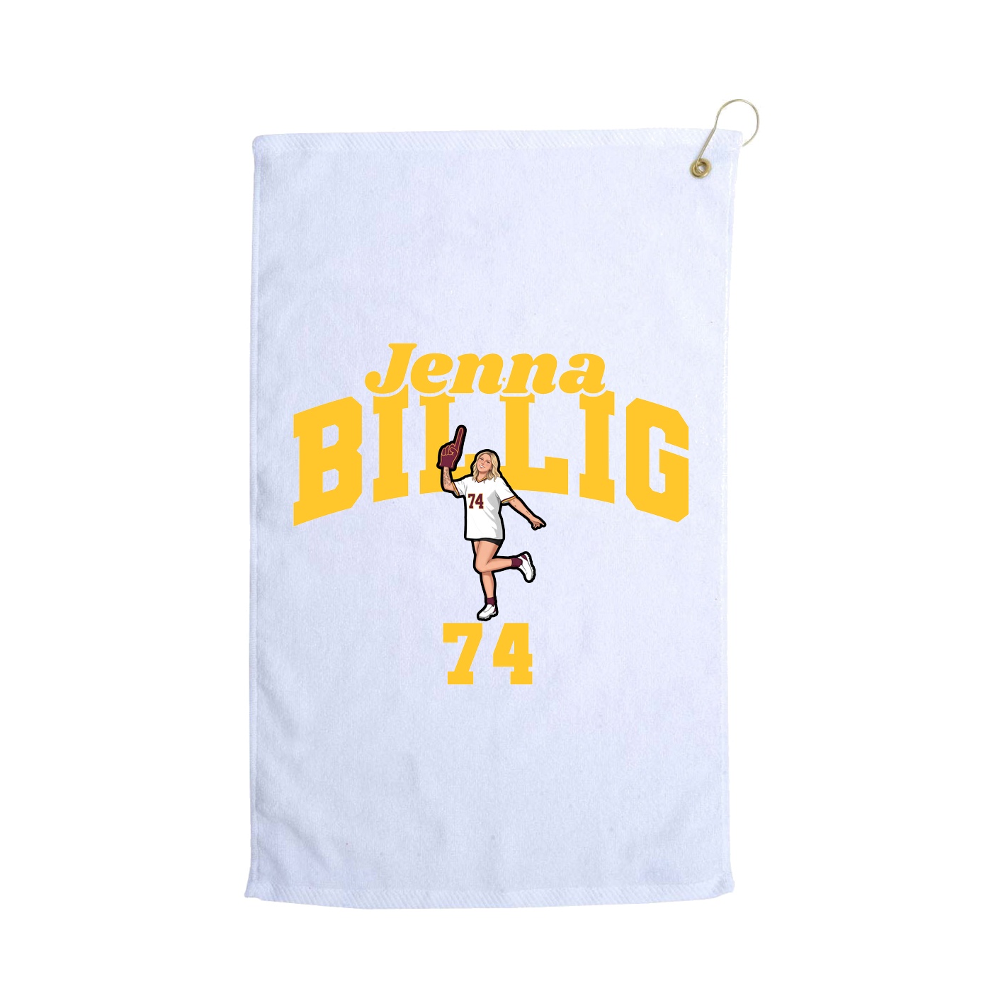 Golf Towel — Signature Arch in White