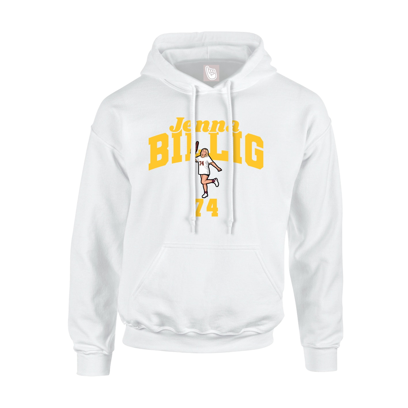 Hoodie — Signature Arch in White
