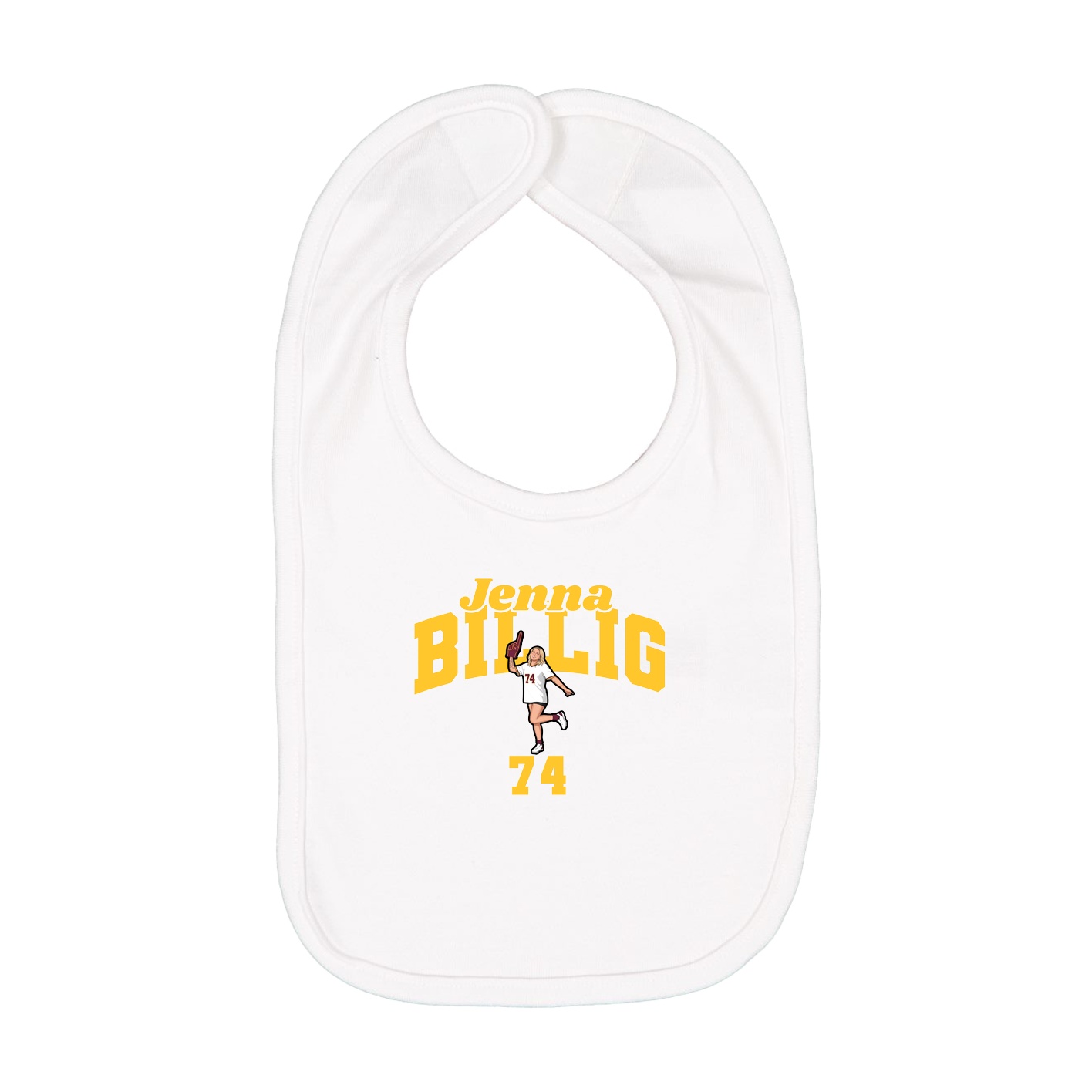 Infant Bib — Signature Arch in White