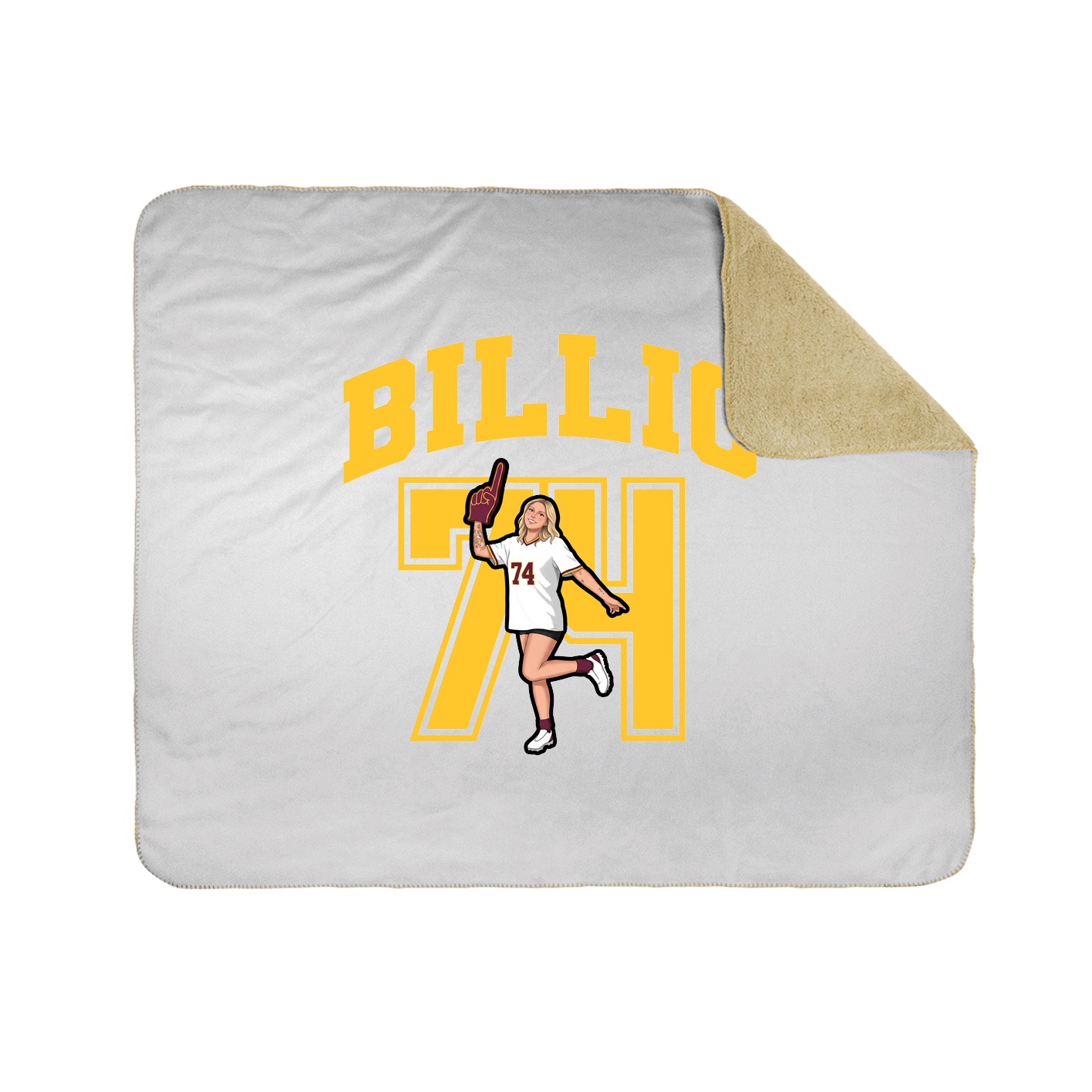 Throw Blanket — Number in White