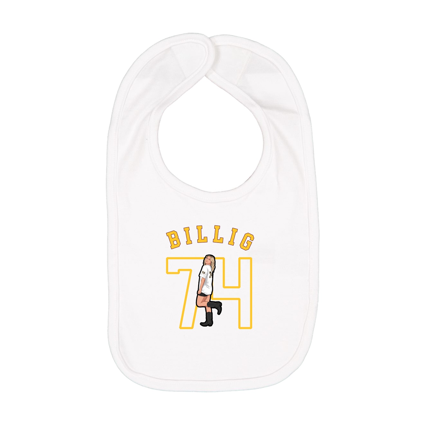 Infant Bib — Shirsey Arch in White