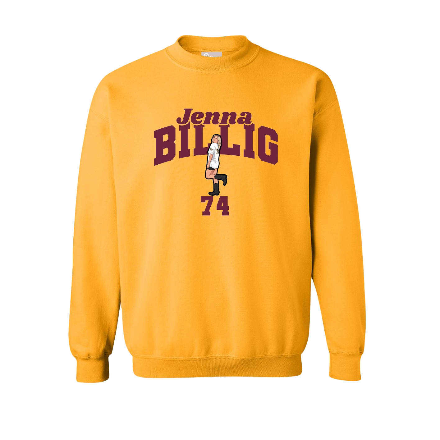 Fleece Crew — Signature Arch in Gold