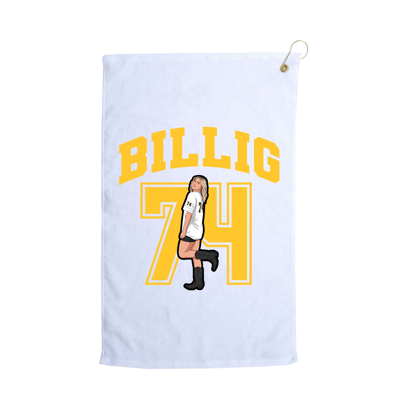 Golf Towel — Number in White