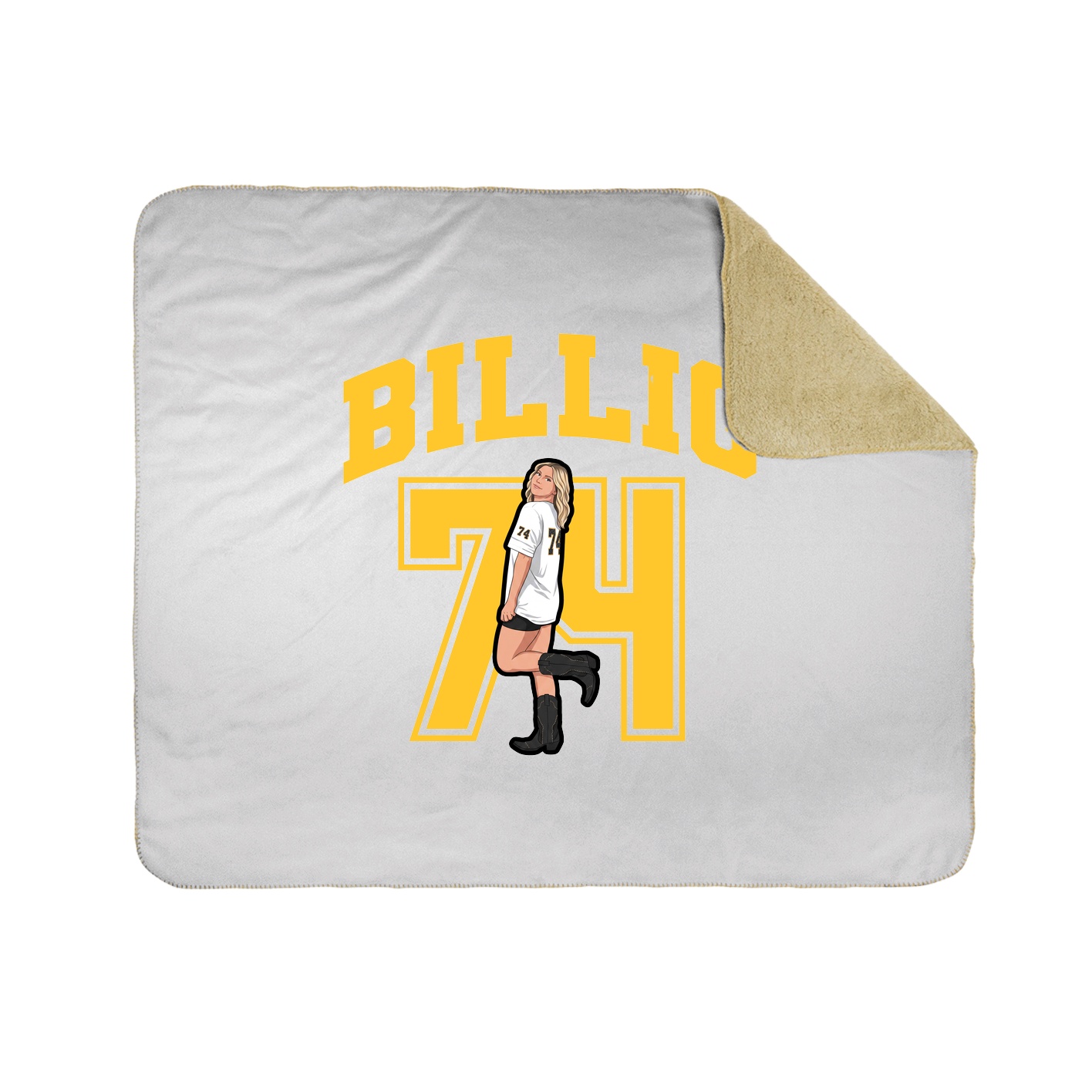 Throw Blanket — Number in White