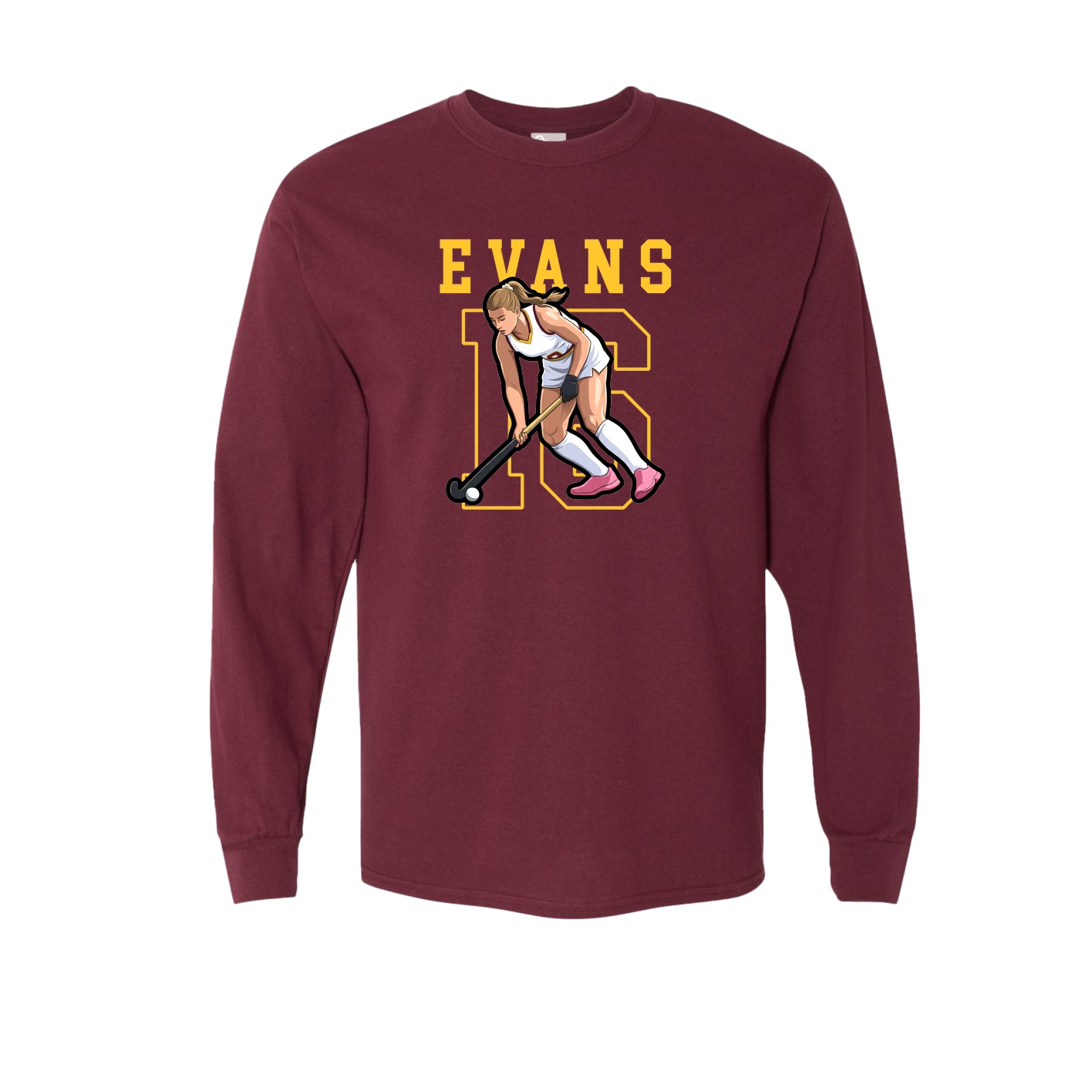 Long Sleeve Tee — Shirsey in Maroon