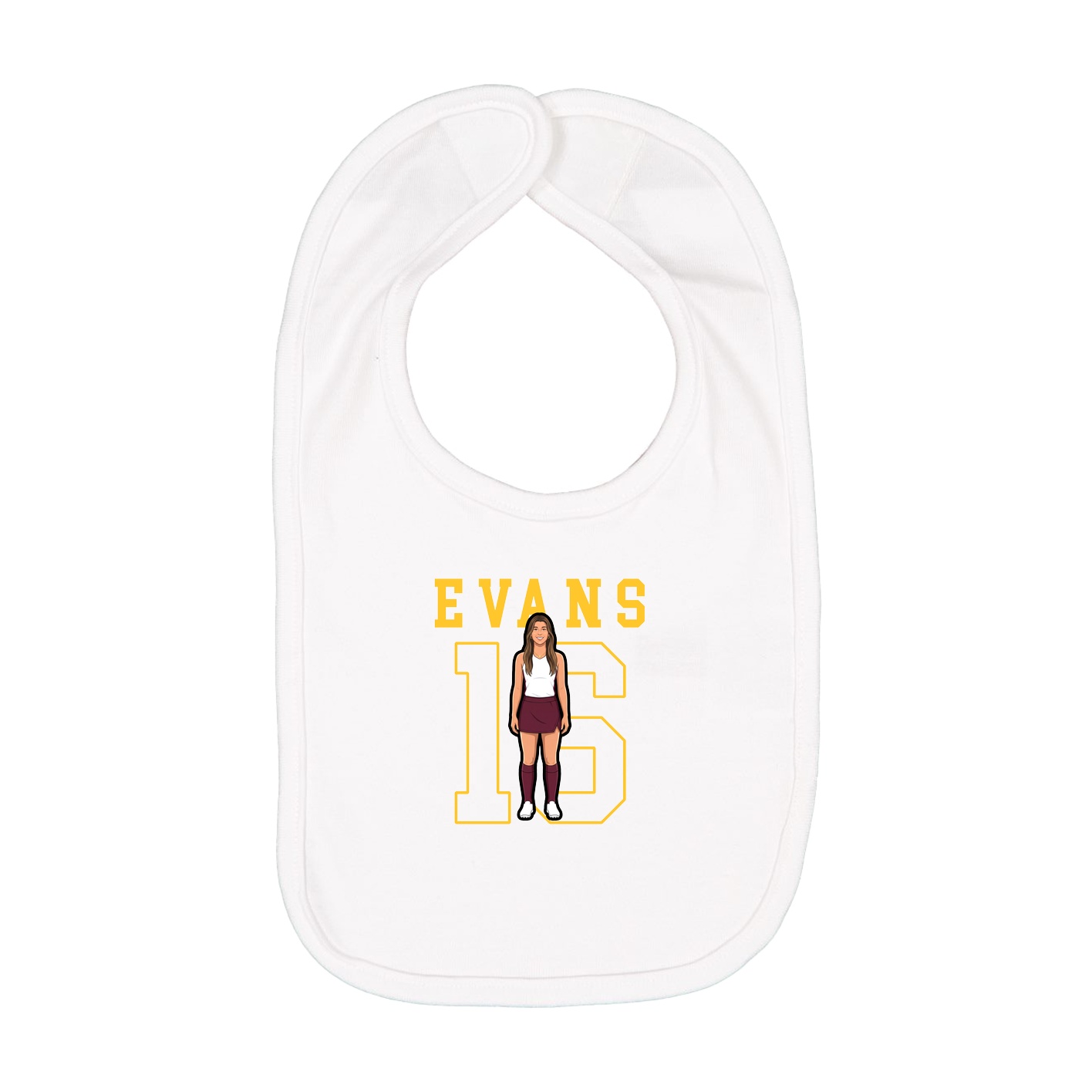 Infant Bib — Shirsey in White