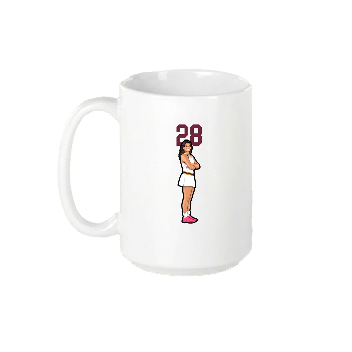 15oz Coffee Mug — Number Top in White