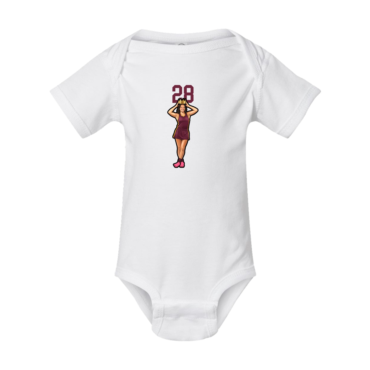 Baby Onesie — Number Top in White