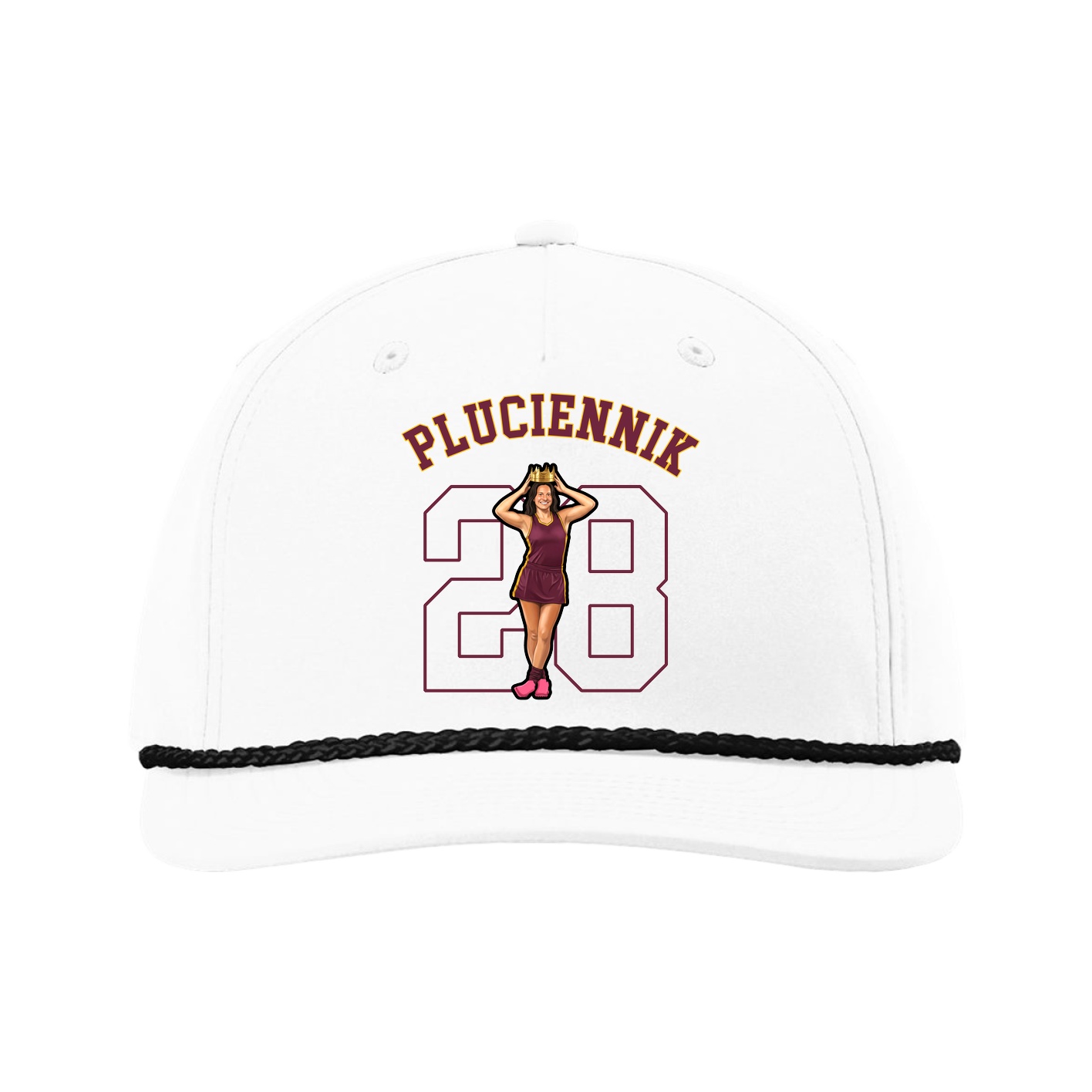 Five-Panel Classic Rope Cap — Shirsey Arch in White