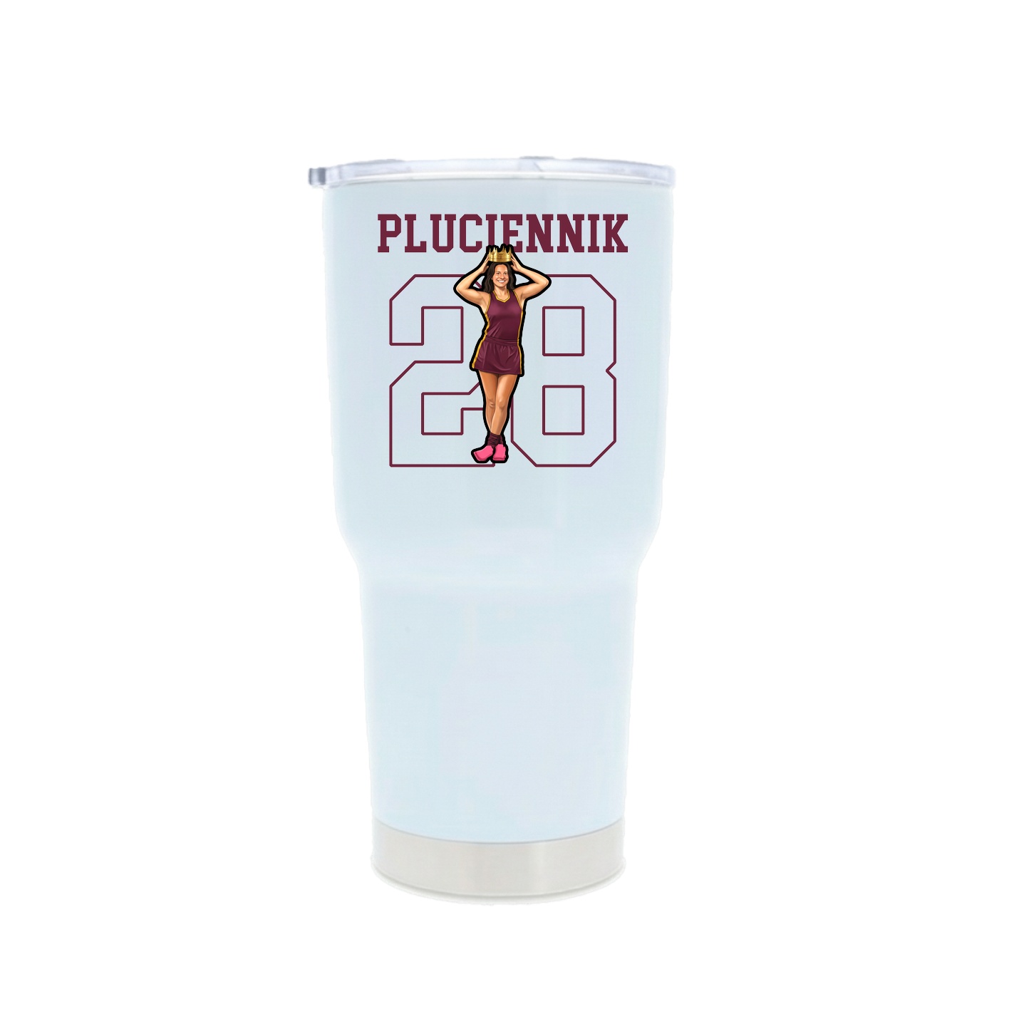 30oz Stainless Steel Tumbler — Shirsey in White