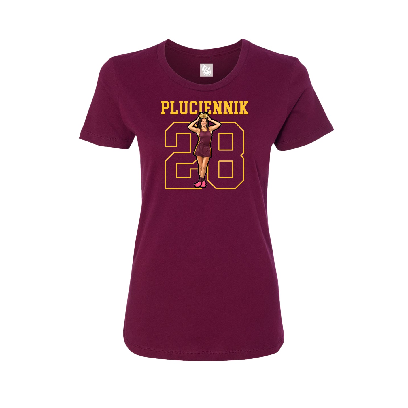 Fitted Women's Tee — Shirsey in Maroon