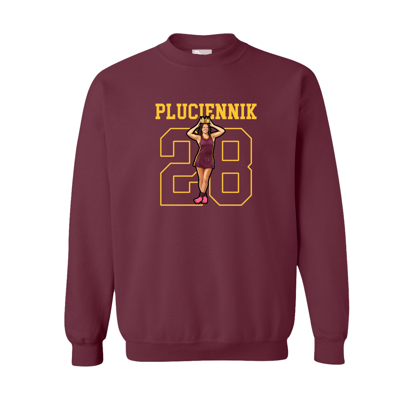Fleece Crew — Shirsey in Maroon