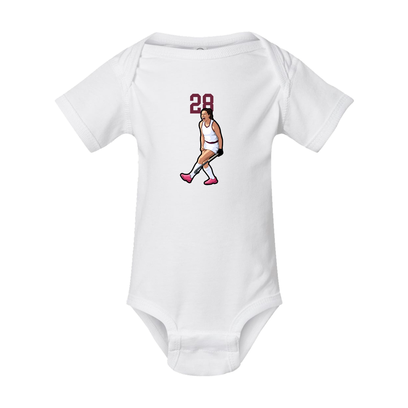 Baby Onesie — Number Top in White