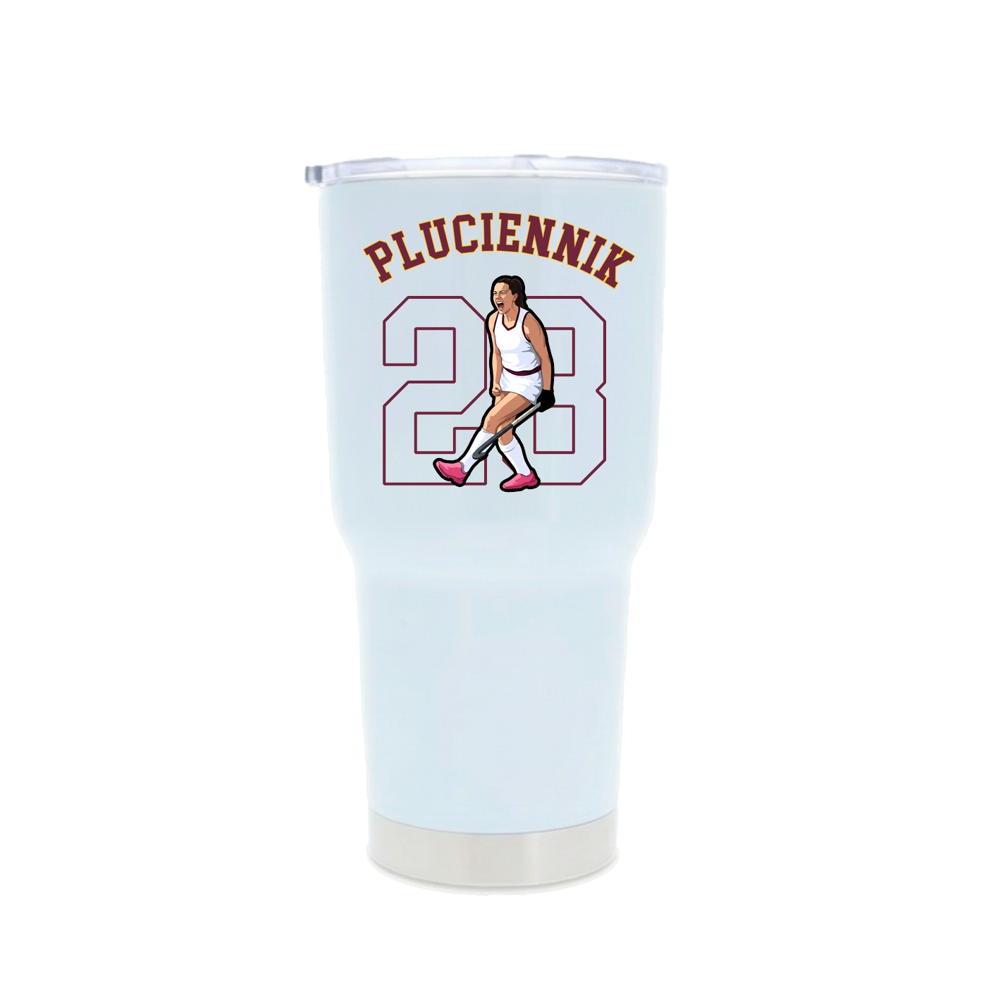 30oz Stainless Steel Tumbler — Shirsey Arch in White