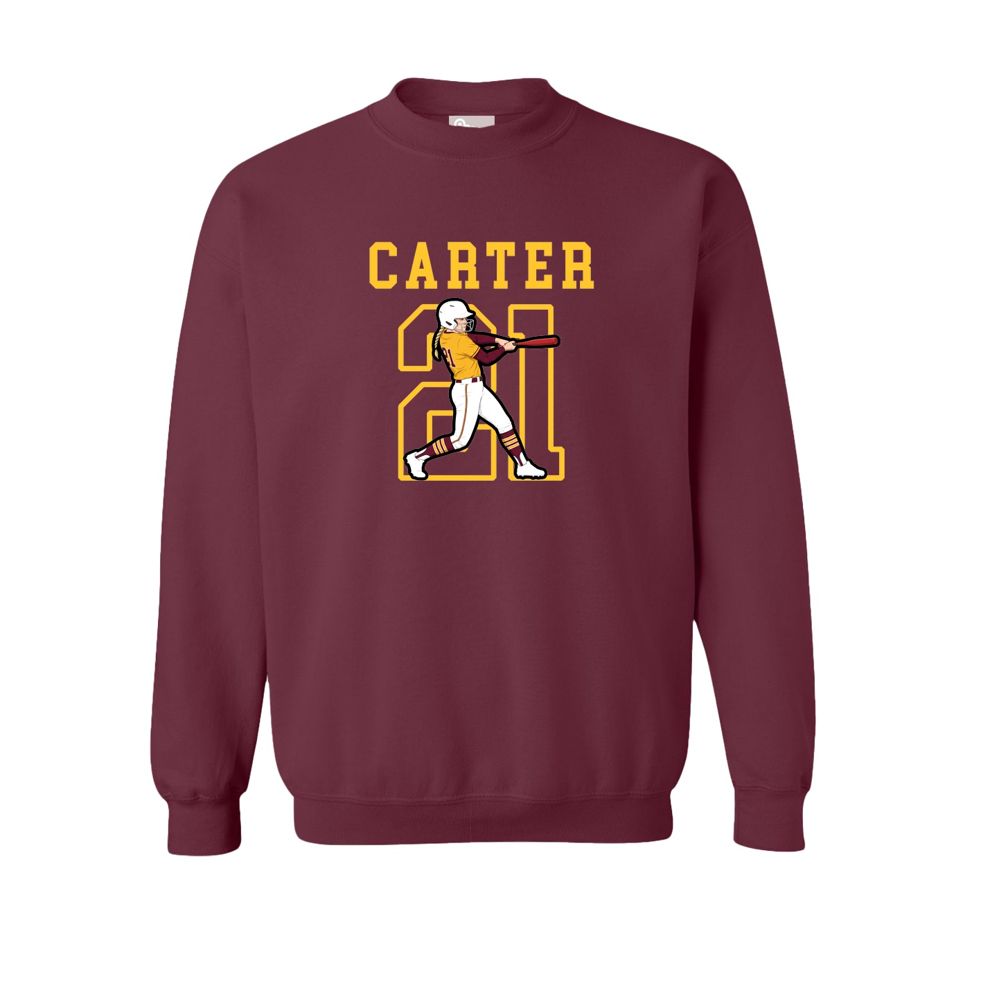 Fleece Crew — Shirsey in Maroon