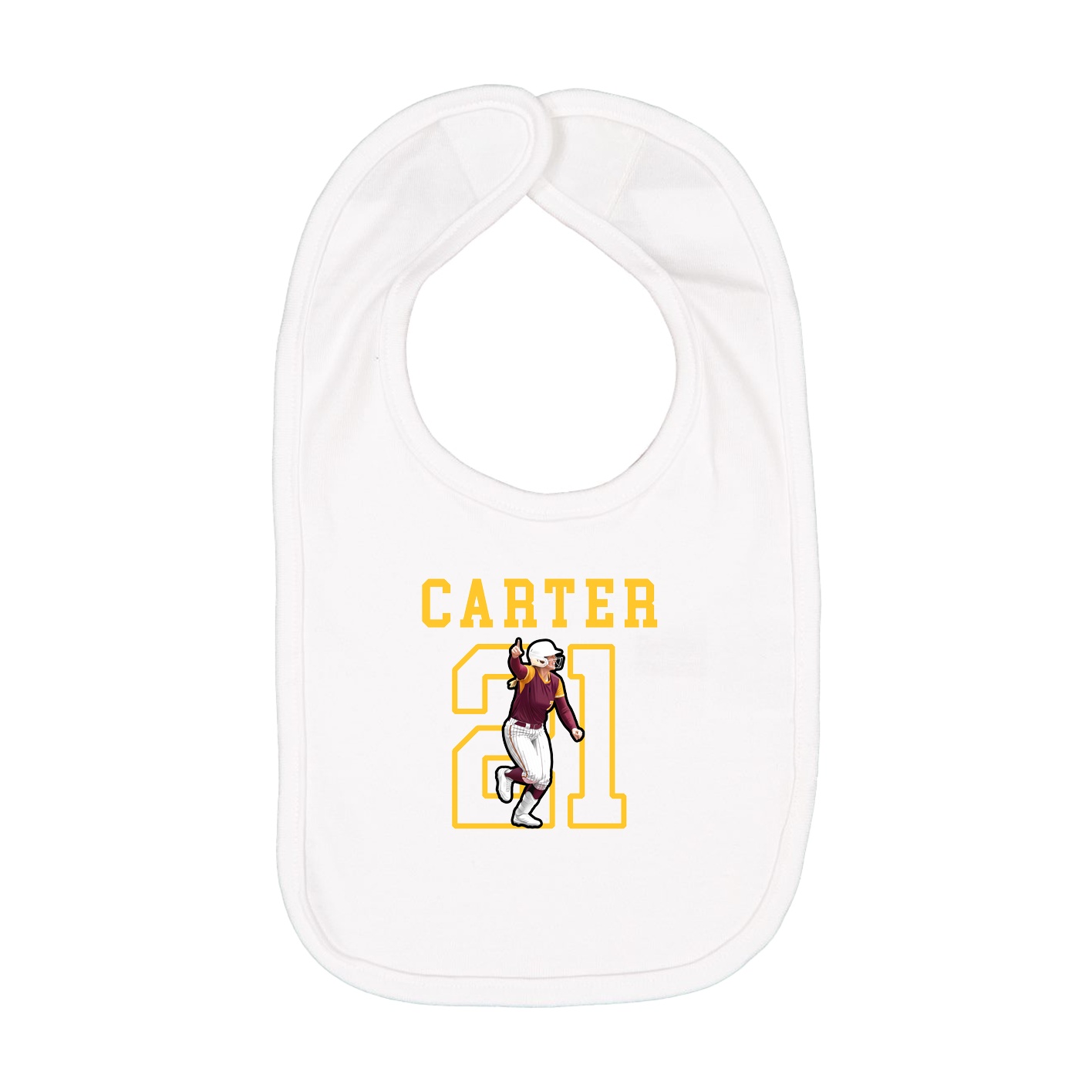 Infant Bib — Shirsey in White