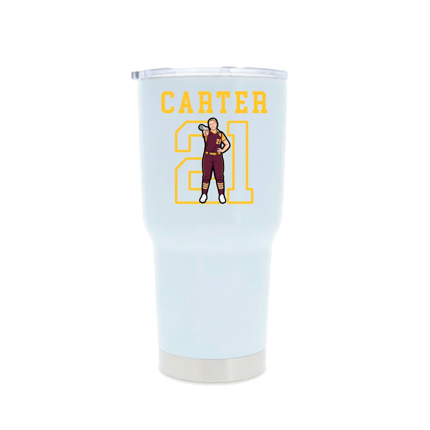 30oz Stainless Steel Tumbler — Shirsey in White