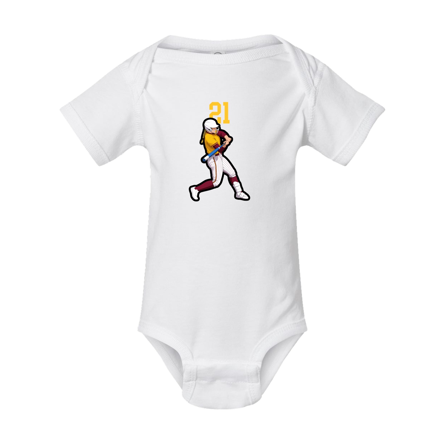 Baby Onesie — Number Top in White