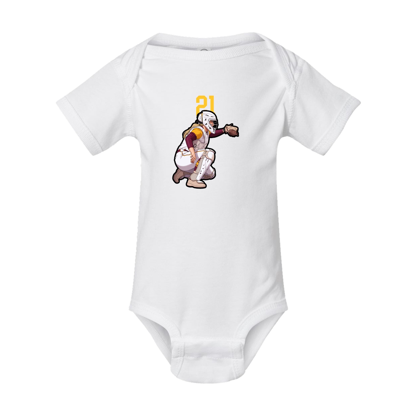Baby Onesie — Number Top in White