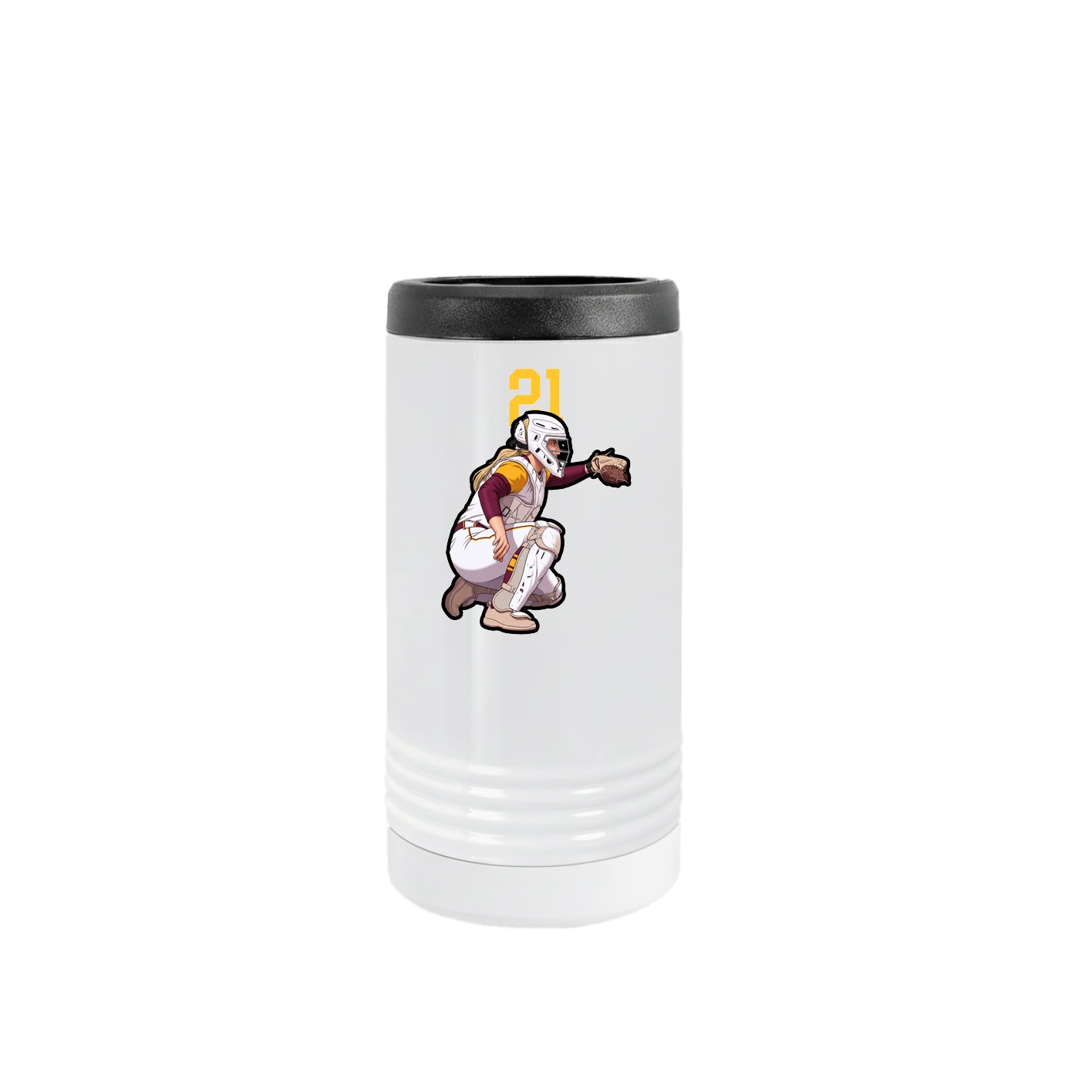 Slim Beverage Holder — Number Top in White