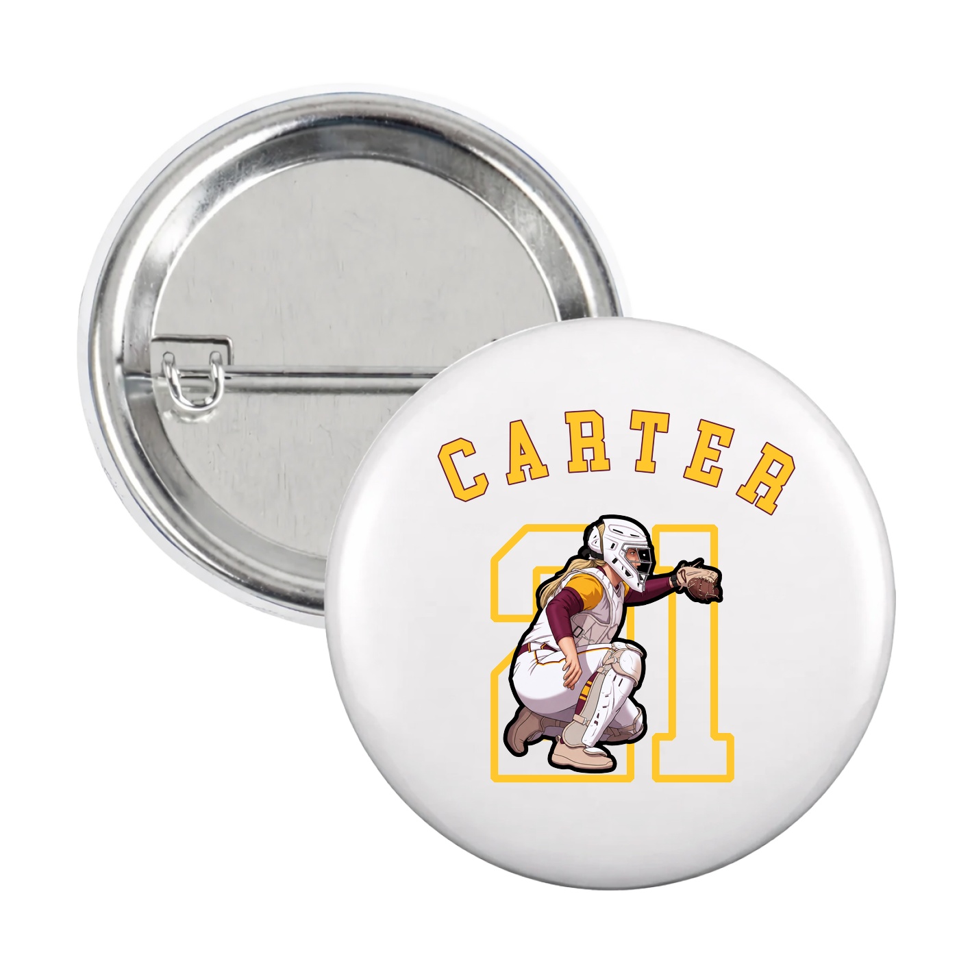Game Day Button — Shirsey Arch in White