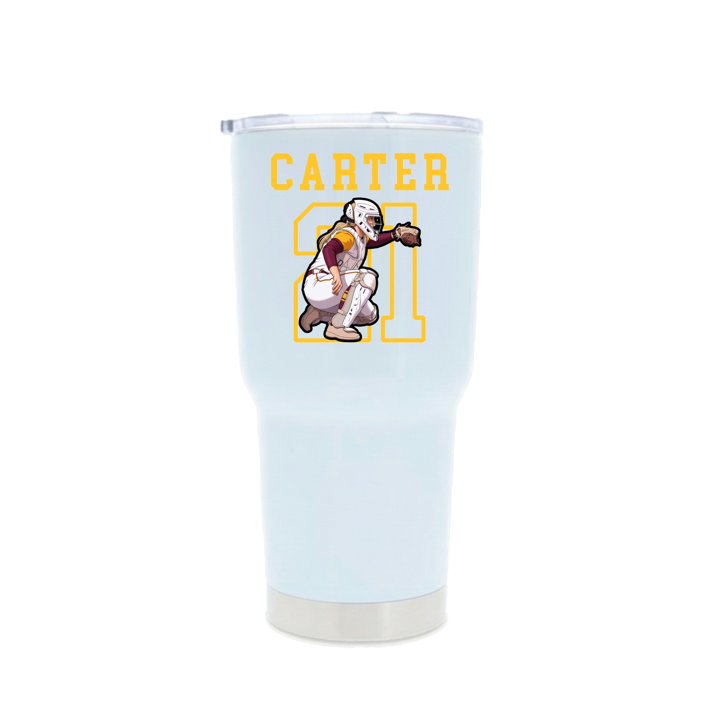 30oz Stainless Steel Tumbler — Shirsey in White
