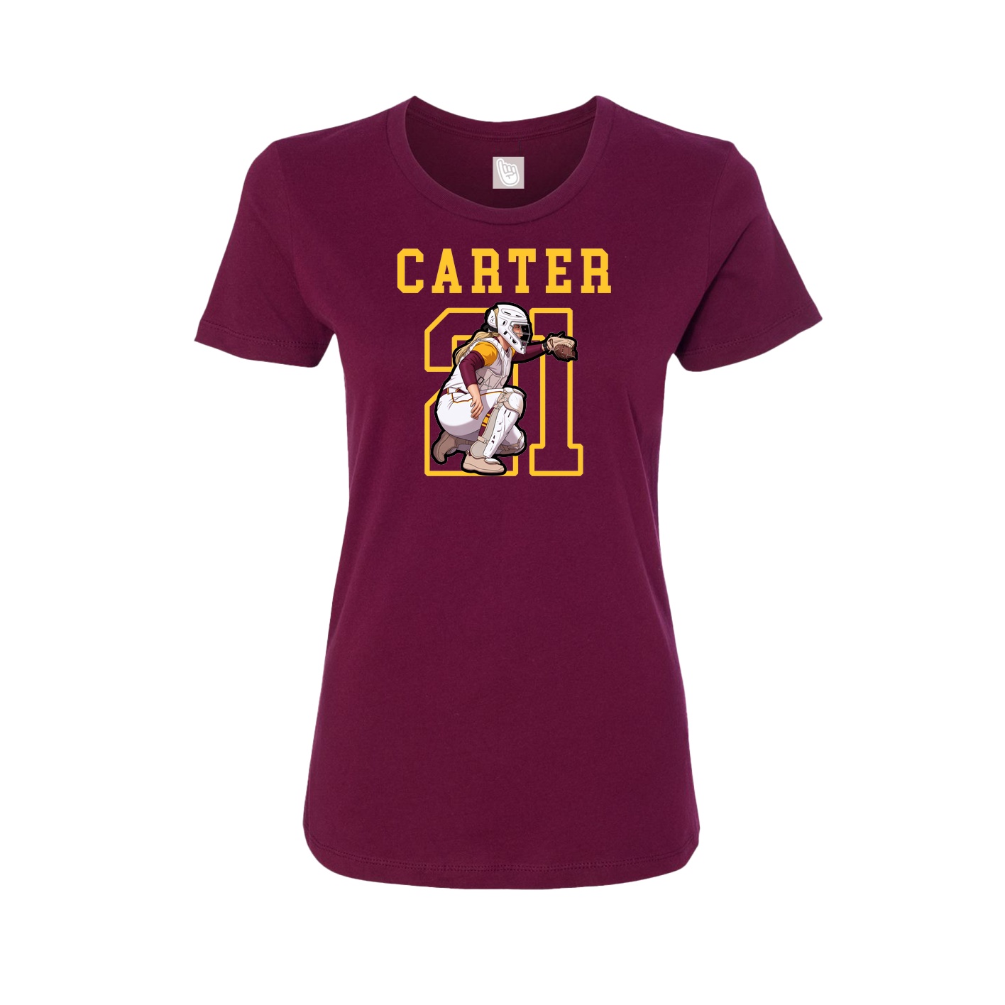 Fitted Women's Tee — Shirsey in Maroon