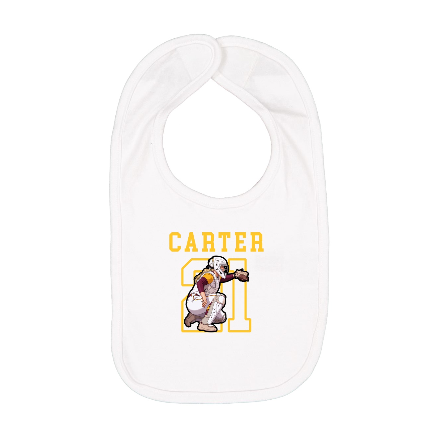 Infant Bib — Shirsey in White
