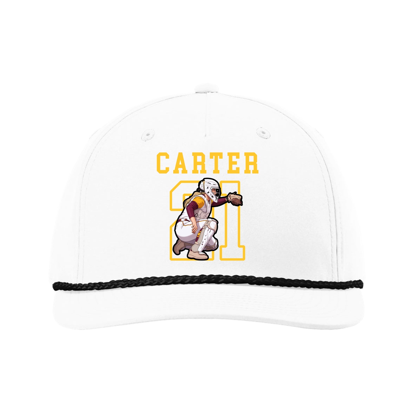 Five-Panel Classic Rope Cap — Shirsey in White