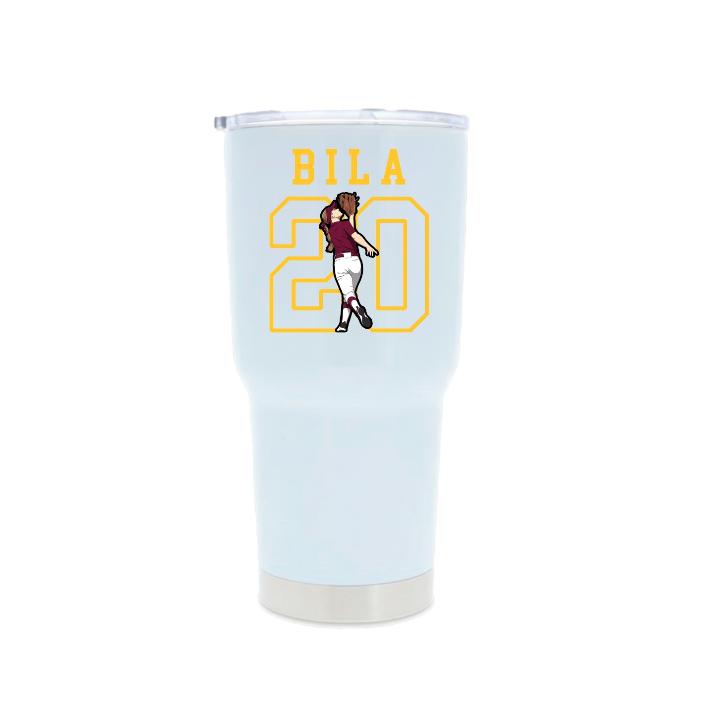 30oz Stainless Steel Tumbler — Shirsey in White