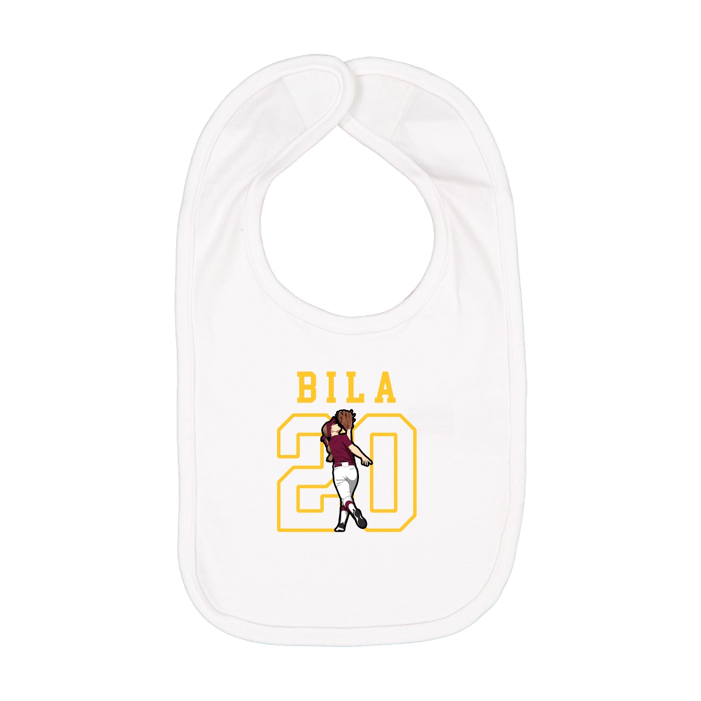 Infant Bib — Shirsey in White