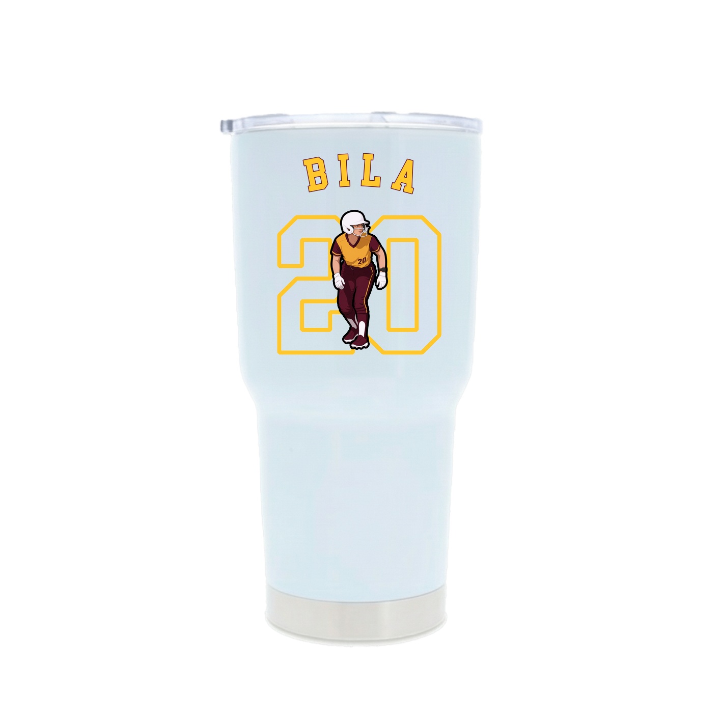 30oz Stainless Steel Tumbler — Shirsey Arch in White
