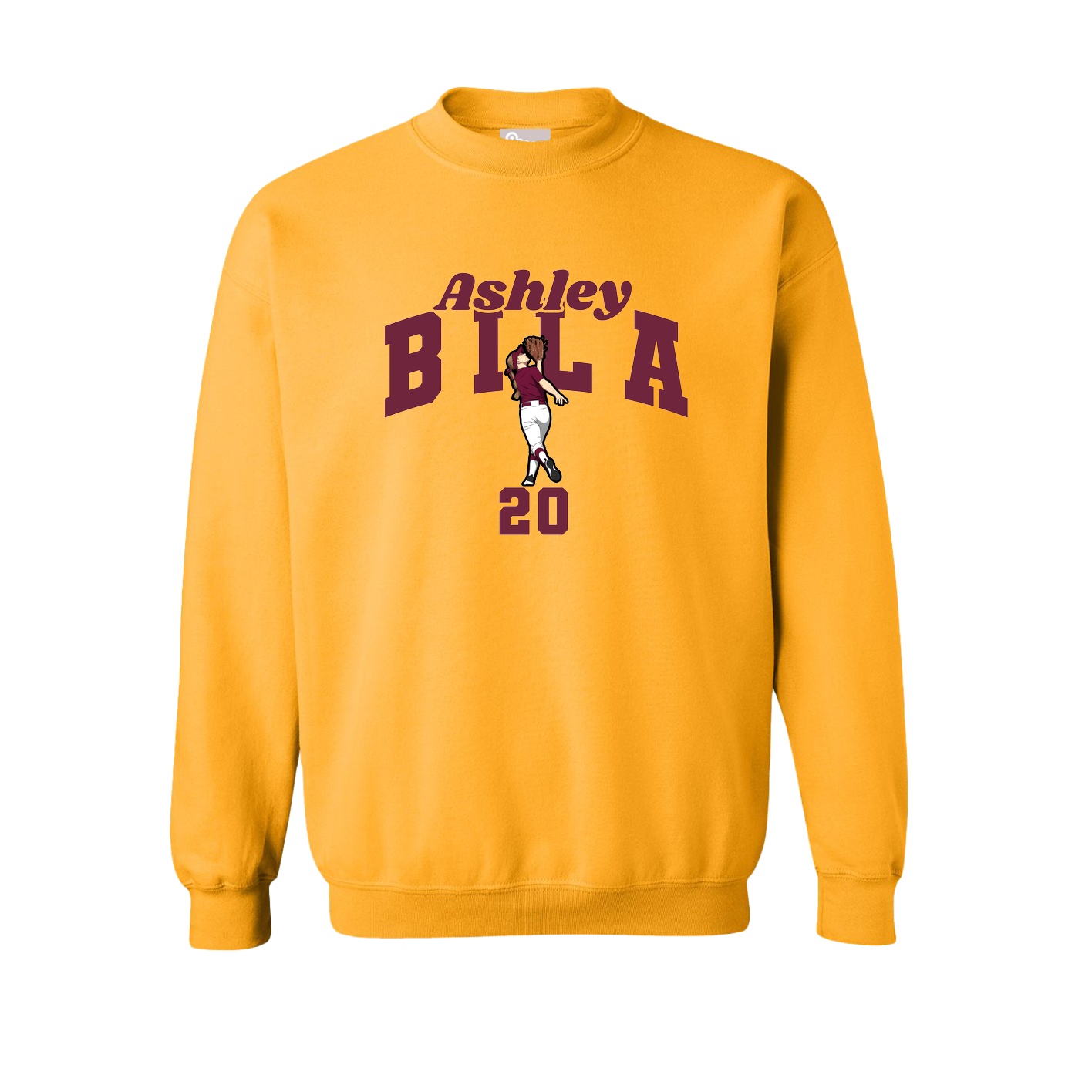 Fleece Crew — Signature Arch in Gold