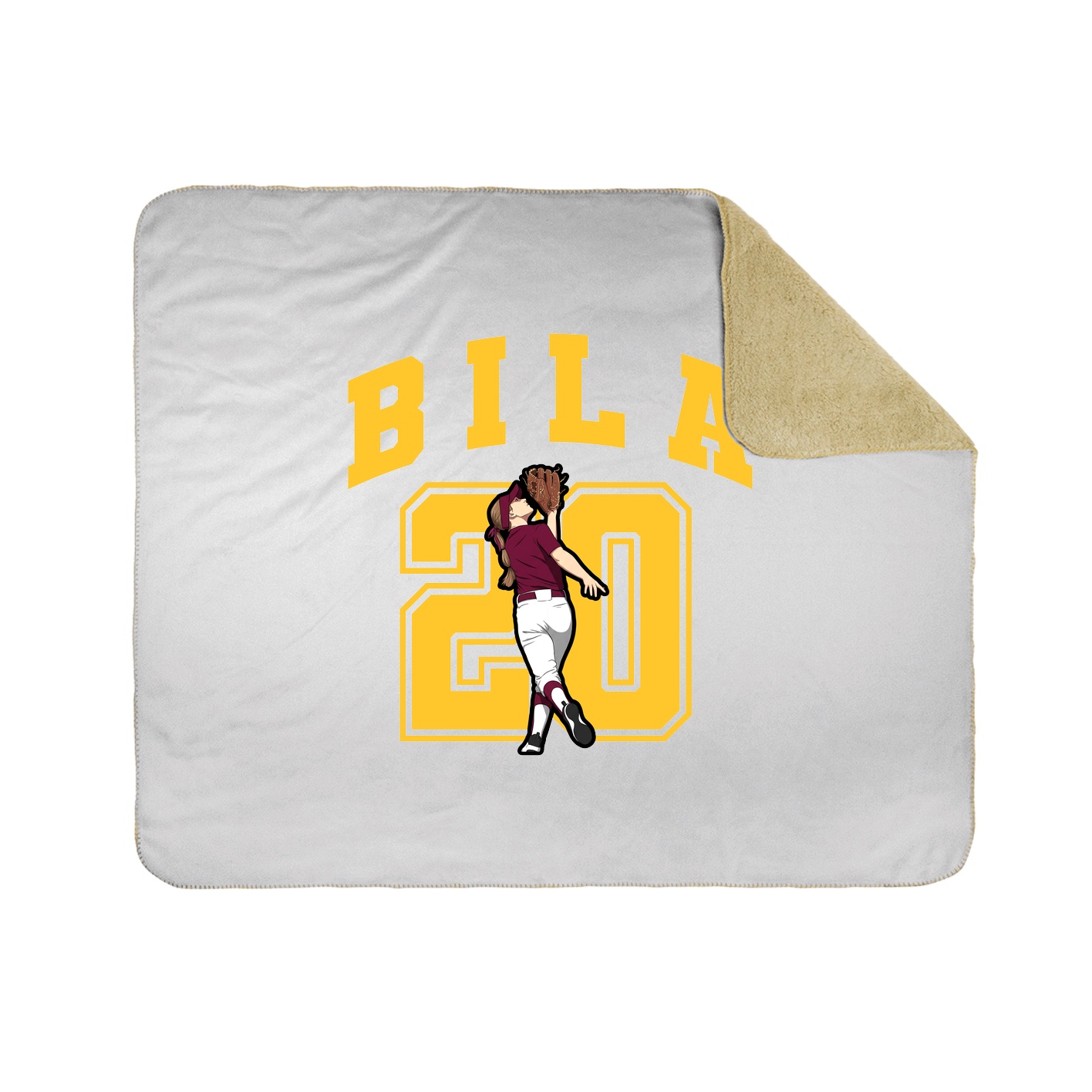 Throw Blanket — Number in White