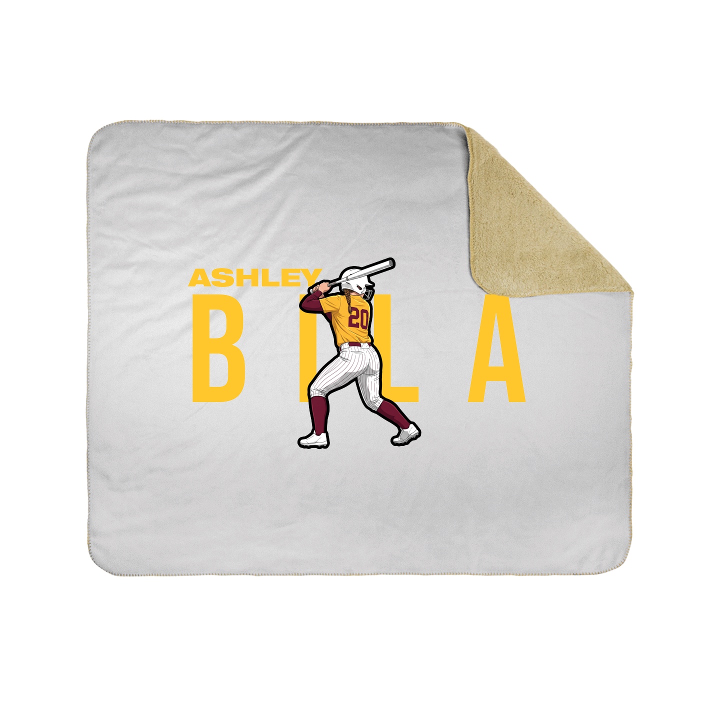 Throw Blanket — Player Name in White