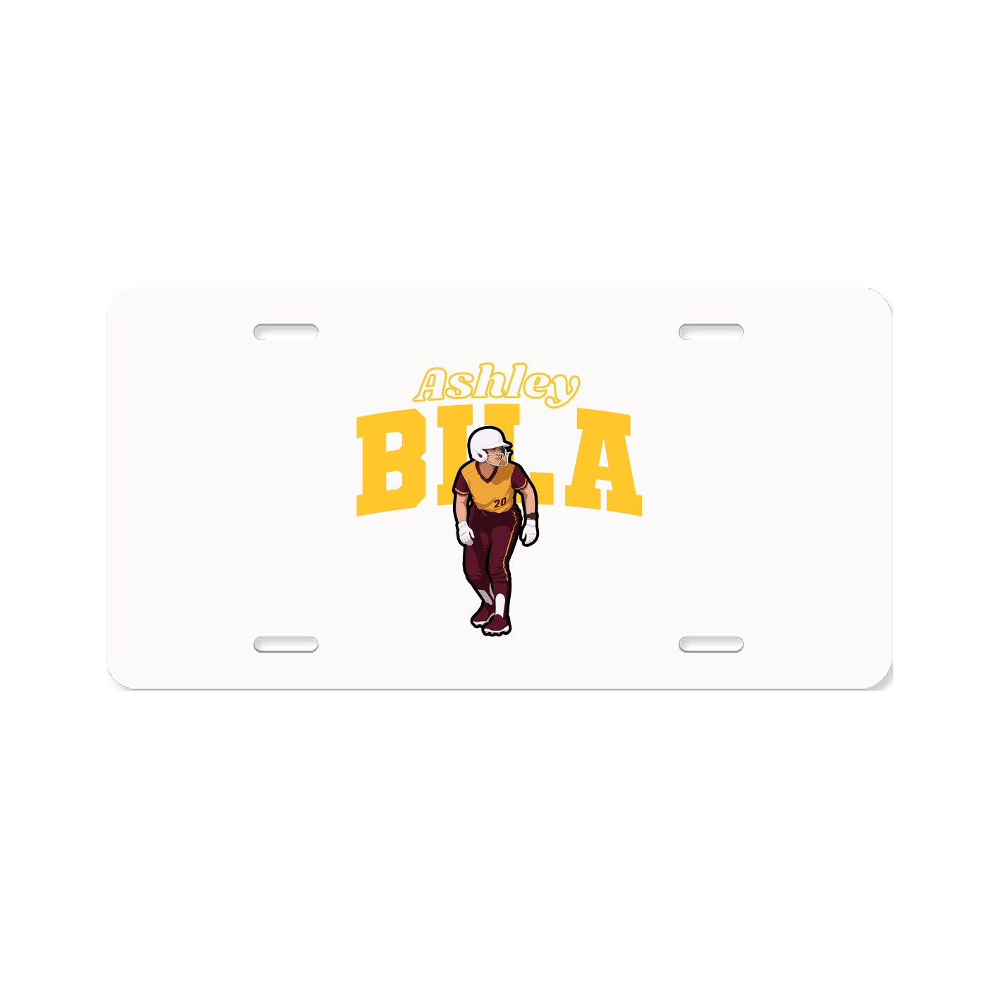 License Plate — Name Arch in Classic