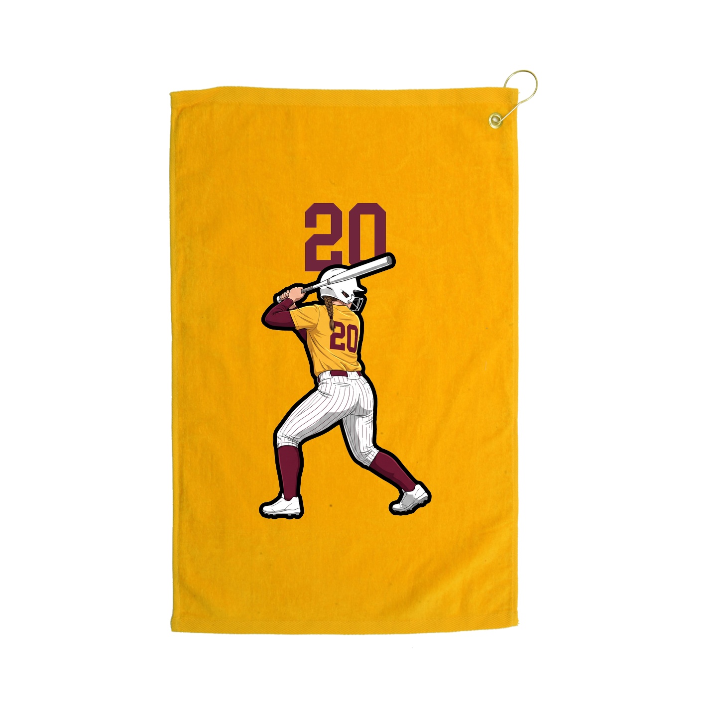 Golf Towel — Number Top in Gold
