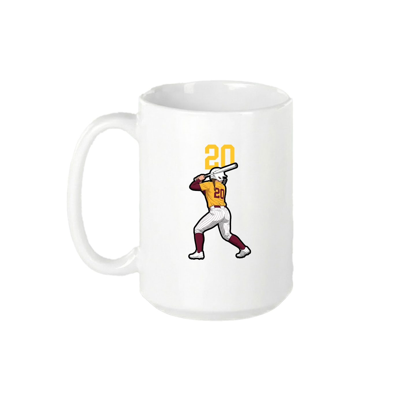 15oz Coffee Mug — Number Top in White
