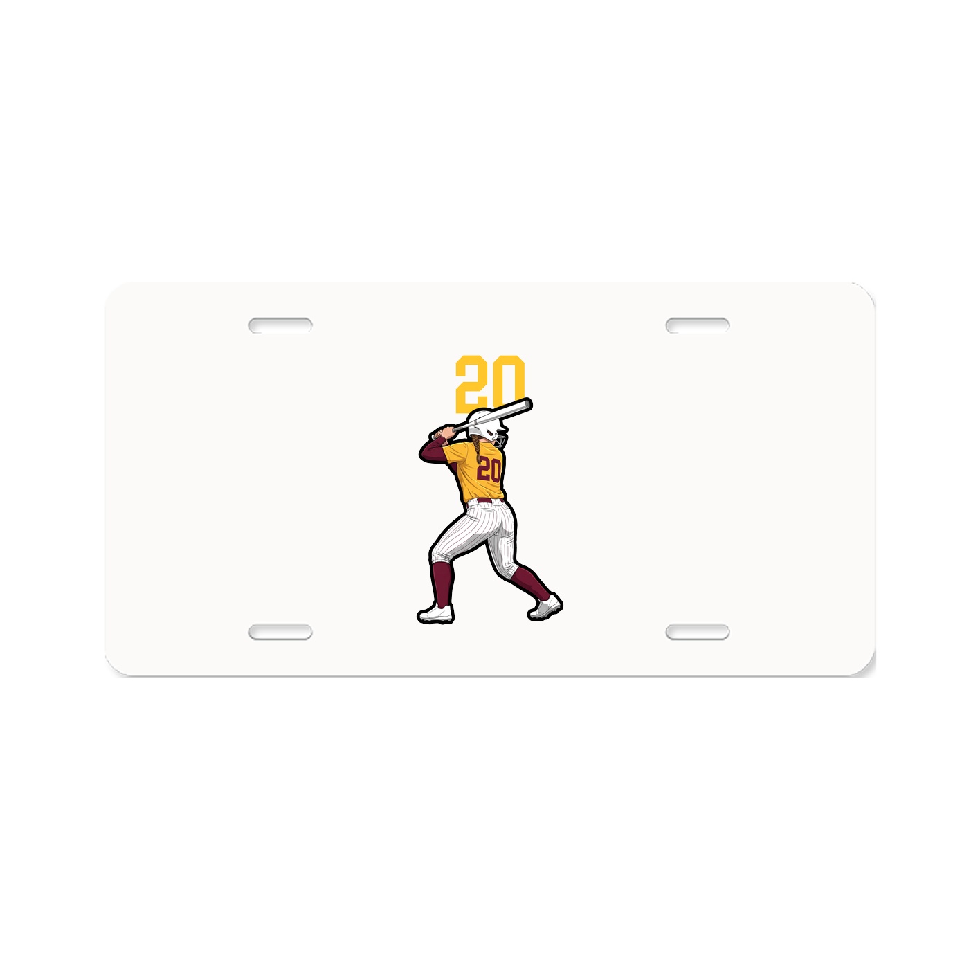 License Plate — Number Top in Classic